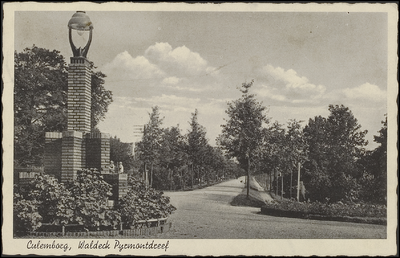 1014 Vanuit het Voorburg ingang van de Waldeck Pyrmontdreef.