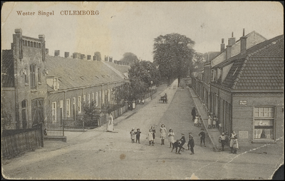 1035 Westersingel vanaf de Ronde Haven met rechts de Julianastraat nu de Lekdijkstraat.