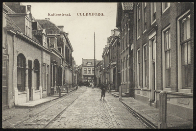 1565 Kattenstraat richting Vier Hoeken met tramrails van de T.B.C. lijn.