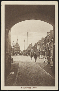 1686 Markt met Stadhuis vanaf de Binnenpoort.