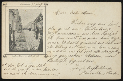 1742 Briefkaart met kleine foto van Goiberdingerstraat.