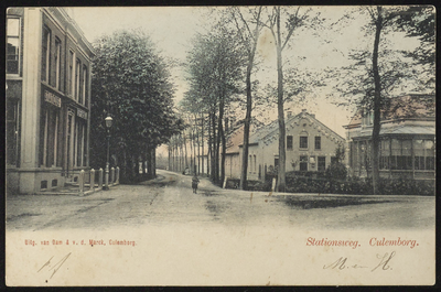 1881 Hoek Stationsweg en Triosingel met links de voorkant van het toenmalige hoofdgebouw van Gispen. Daarvoor was het ...