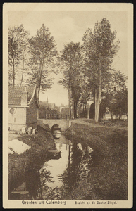1910 Het riviertje de oude Rekemer langs de Oostersingel. In het midden zicht op het torentje van de kapel van het Seminarie.