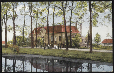 1915 Zicht vanuit de Oosterwal richting de huidige Dr. Hockesingel met het toenmalige Algemene Ziekenhuis.