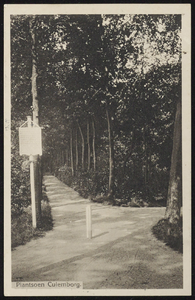 1928 Ingang van het stadspark 'de Plantage aan de Wilhelminadreef.