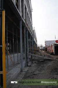 311 Fotoreportage van de bouwwerkzaamheden van het nieuwe Archiefgebouw/kantoor SCW Tiel. Het nieuwe pand, met ...