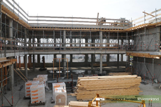 317 Fotoreportage van de bouwwerkzaamheden van het nieuwe Archiefgebouw/kantoor SCW Tiel. Het nieuwe pand, met ...