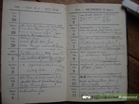 359 Foto's van agenda/dagboek H.M. de Kruijf, landbouwer in Buren. Bevat drie bijgesloten foto's