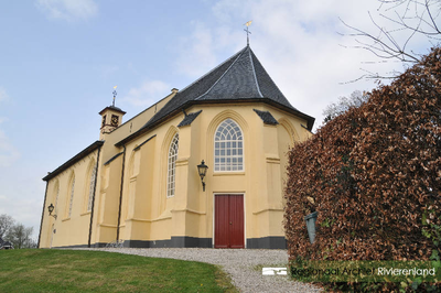 454 De Catharinakerk in Asch. Foto gebruikt voor het lespakket Water/Land. Hierin wordt aandacht besteed aan de manier ...