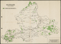 39 Een overzichtskaart van Gelderland met daarop in groen ingekleurde de gebieden die in aanmerking komen voor ...