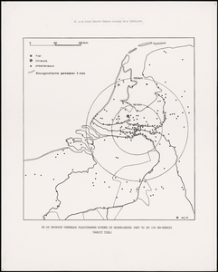 42 Een overzichtskaart van de Nederlanden en met stippen aangegeven plaatsen die in het Chronicon Tielense worden ...
