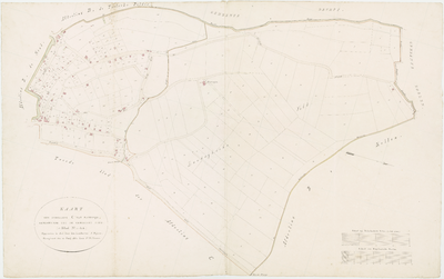 93 Kadastrale kaart van de afdeling C of sectie C van Zandwijk. Bij deze kaart is het westen boven. Vermeld zijn: ...