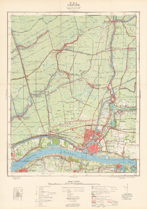 138 Een topografische kaart van Gorinchem en omgeving met het gebied tussen de hoekpunten Goudriaan en Meerkerk, ...