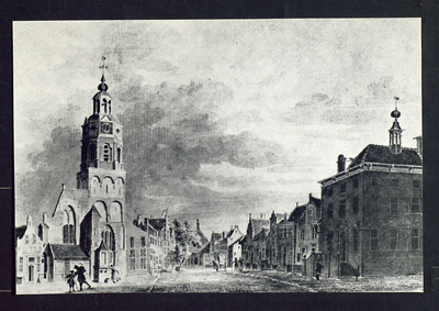 2882 Buren - Stadhuis en kerk in 1755