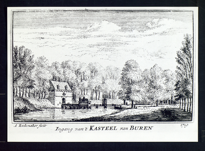 2884 Buren - Kasteel in 1719