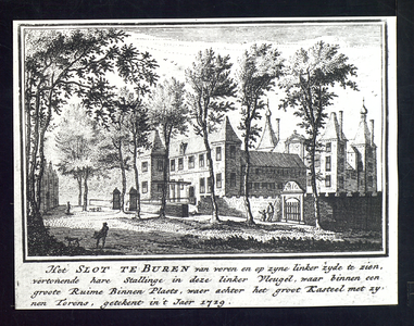 2885 Buren - 'Het Slot te Buren' in 1729