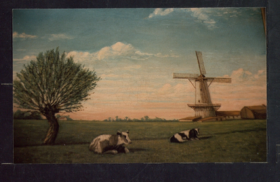 3024 Deil - Korenmolen 'De Vlinder' Foto van Deilse korenmolen op een schilderij dat destijds in bezit was van Karel ...