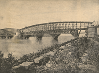 174 Oude foto bouw spoorbrug, naar aanleiding van verdubbeling spoorbrug