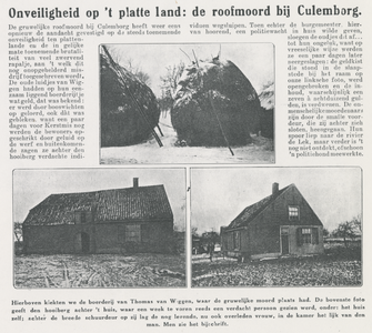 437 Onveiligheid op het platteland : de roofmoord bij Culemborg op Thomas van Wiggen en Gerrigje van Wiggen