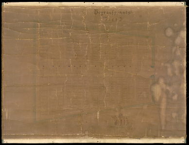 3070 Plattegrond van de begraafplaats in Beesd, [1850]
