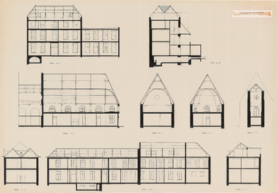  Doorsneden verschillende gebouwdelen, 1980