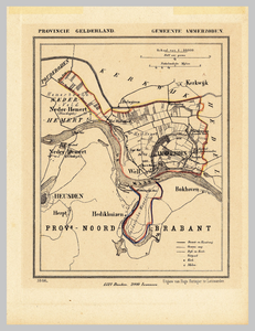 1 PROVINCIE GELDERLAND GEMEENTE AMMERZODEN, gemeenteplattegrond, [1866]