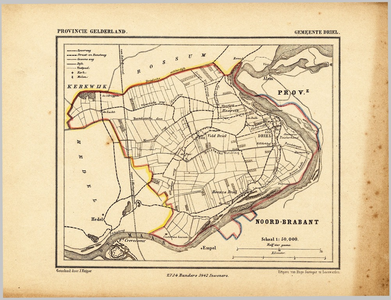 5 PROVINCIE GELDERLAND GEMEENTE DRIEL, gemeenteplattegrond, [1865 - 1868]