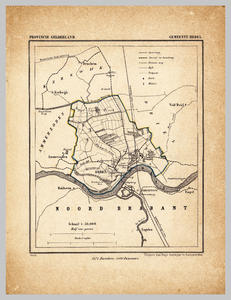 6 PROVINCIE GELDERLAND GEMEENTE HEDEL, gemeenteplattegrond, [1868]
