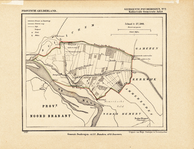 11 PROVINCIE GELDERLAND GEMEENTE POUDEROIJEN, No2. Kadastrale Gemeente Aalst, gemeenteplattegrond, [1867]