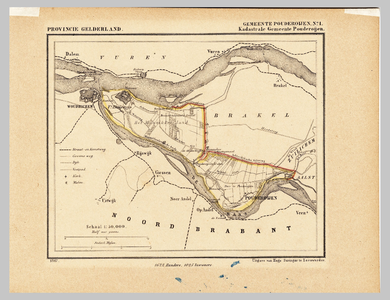 12 PROVINCIE GELDERLAND GEMEENTE POUDEROIJEN, No.1. Kadastrale Gemeente Pouderijen (met Munnikenland), ...