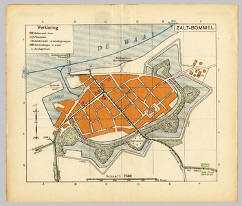 19 Plattegrond van Zaltbommel met toeristische informatie, [1920]