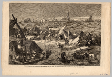 A100037 THE INUNDATIONS IN HOLLAND - THE BURSTING OF THE DYKE AT BOMMELERWAARD, IN JANUARY LAST [watersnood], [1861]