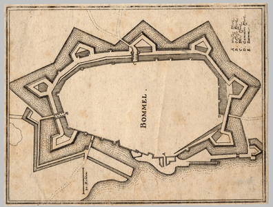 82 BOMMEL: plattegrond van de vestingwerken, [1660]