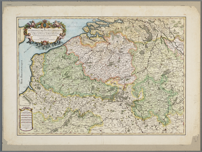 C100129 LES PROVINCES DES PAYS-BAS CATHOLIQUES distinguees suivant qu elles sont presentement partagée entre LE ROY DE ...