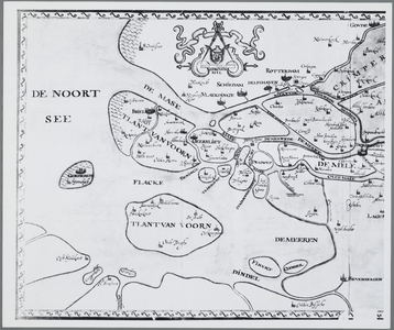 C100213|100214 Kaart vervaardigt naar verschillende voorbeelden van de Grote Zuid-Hollandse Waard en de vroegere loop ...