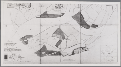 B100077 PLAN van het FORT NIEUW St. ANDRIES met deszelfs VERBODENKRING (onderblad)