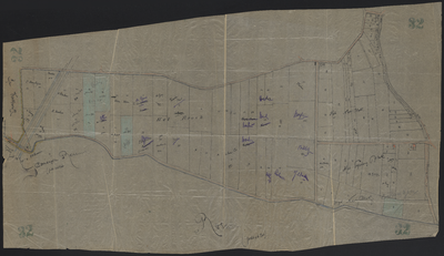 E100086 Uittreksel kadastraal plan met aantekening van pachters of eigenaren