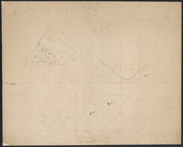 E100088 Uittreksel van een kadastrale kaart met de Piekenwaard en omgeving, met kladaantekeningen, [1900]