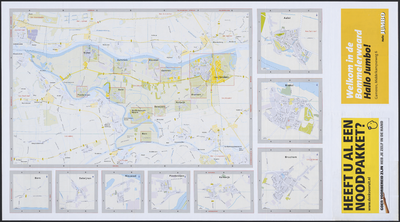 C100221 Gemeenteplattegrond Zaltbommel met plattegronden van de kernen en legenda, [2010]