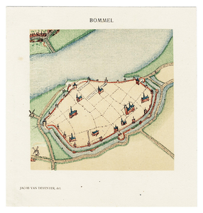 107 Bommel ; detail stadsplattegrond Jacob van Deventer ca. 1555