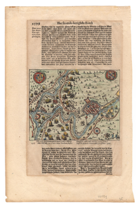 121 Kaart van de situatie in de Oost-Bommelerwaard tijdens de aanval van Mendoza op Zaltbommel in 1599, [1621]