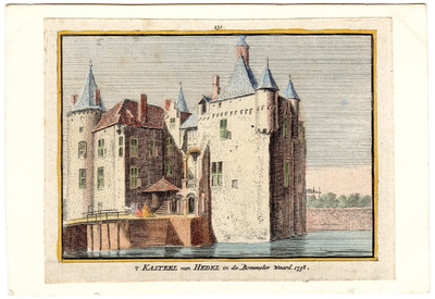 158 t KASTEEL van HEDEL in de Bommeler Waard 1738