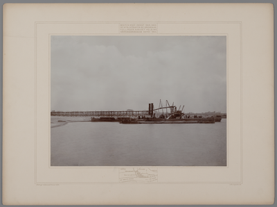 21-455 Werkzaamheden Bergsche Maas, bestek 217 1903-1905. Afsluitdijk Oude Maas en de grondaanvullingen aan het Heleind