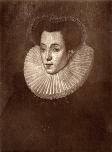 4-1380 Portretschildering Anna van Lockhorst 15??-1592