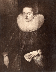4-1382 Portretschildering Anna van Arkel 1583-1611, door Henrick van Zijll 1598