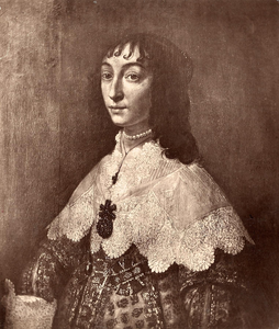 4-1384 Portretschildering Johanna Barbara de la Kethule 1622-1686, door M. van Mierevelt 1639