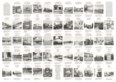 21-454 Drukplaat van een kwartetspel met foto's van bedrijven en gebouwen in de gemeente Ammerzoden