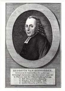 22-9233 Gravure van Henricus van Herwerden, predikant te Zaltbommel 1764-1766