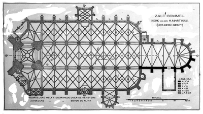 22-9310 Plattegrond Sint Maartenskerk Zaltbommel
