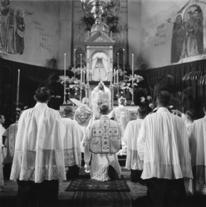5000013_11 Heilige Mis priesterwijding Nicolaas Christiaan Maria Ignatius (Abbé) van Campenhout uit Kerkdriel op tweede ...